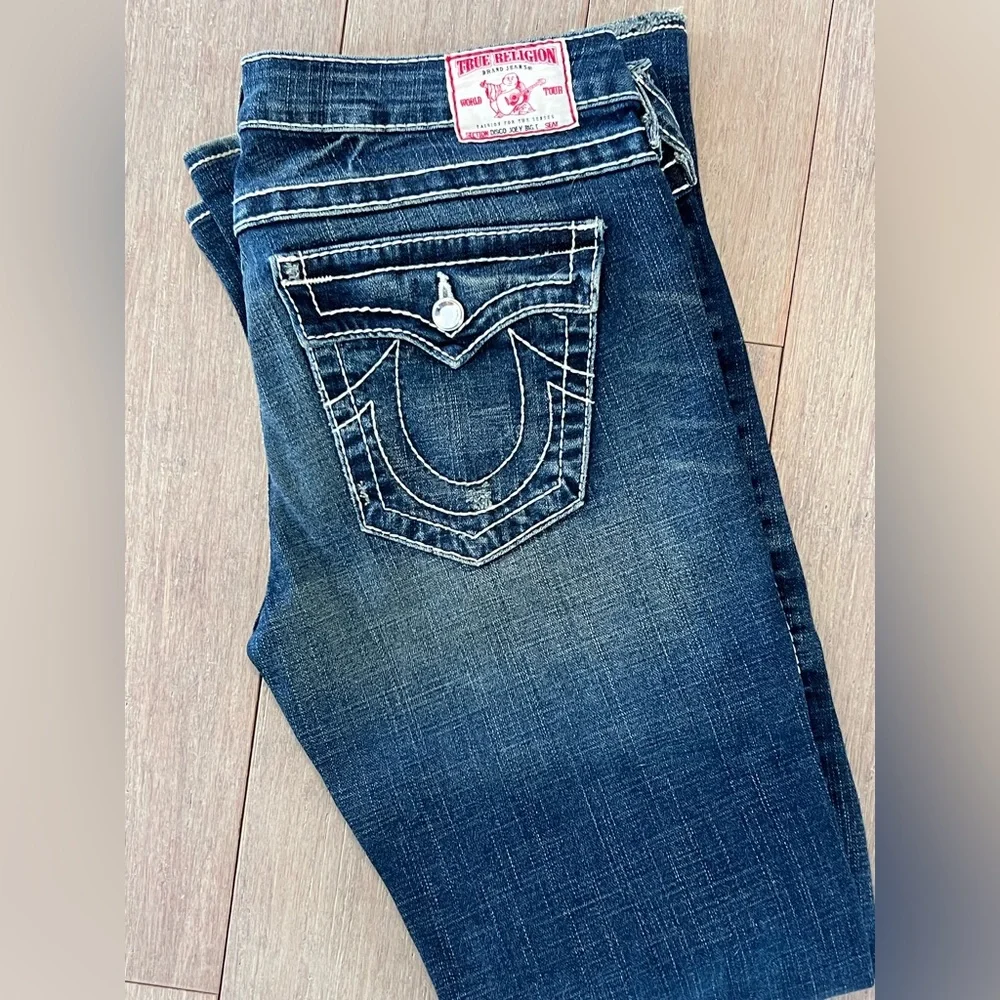 True Religion Dark Blue Flared Jeans - Picture 12 of 13
